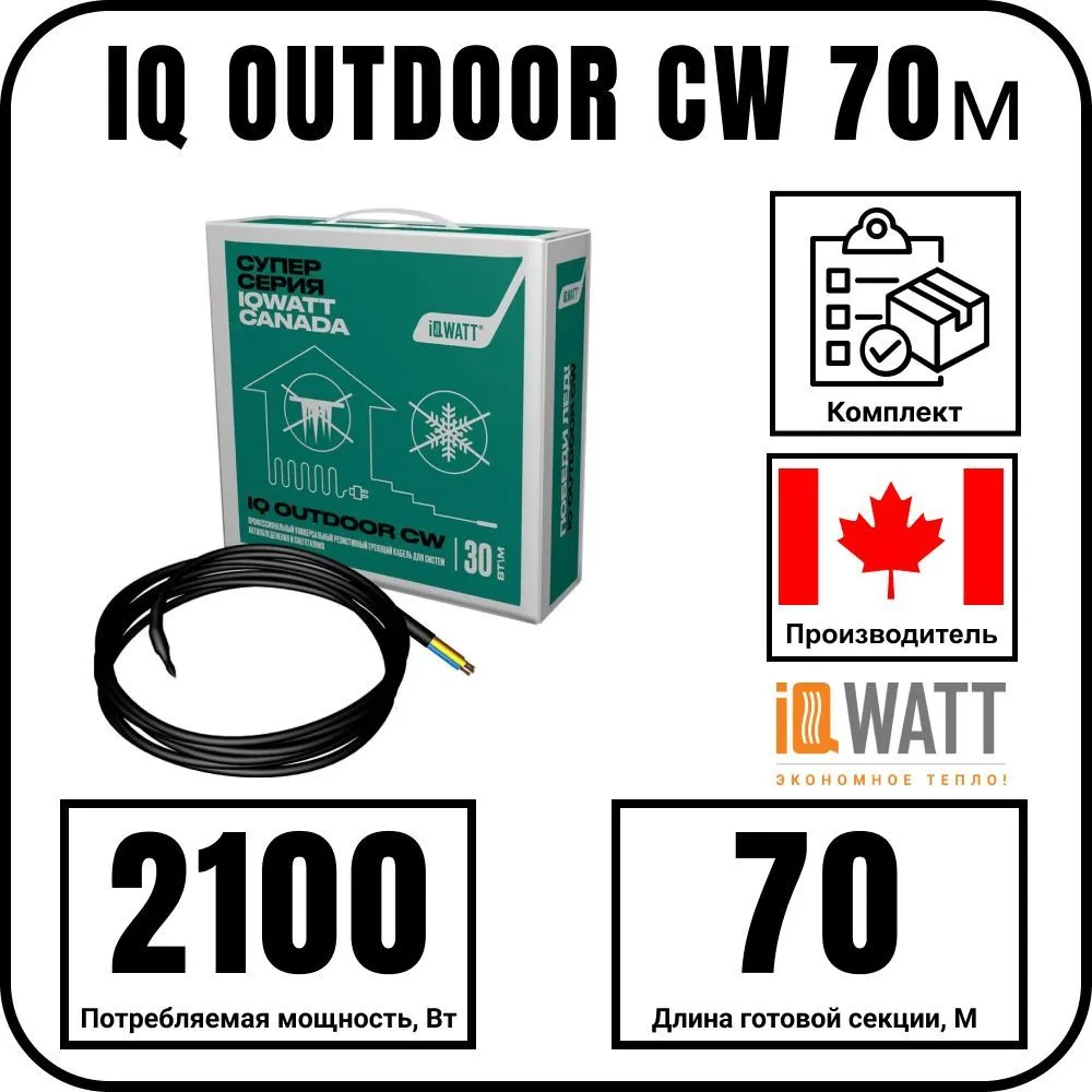 IQ OUTDOOR CW 70м нагревательная секция