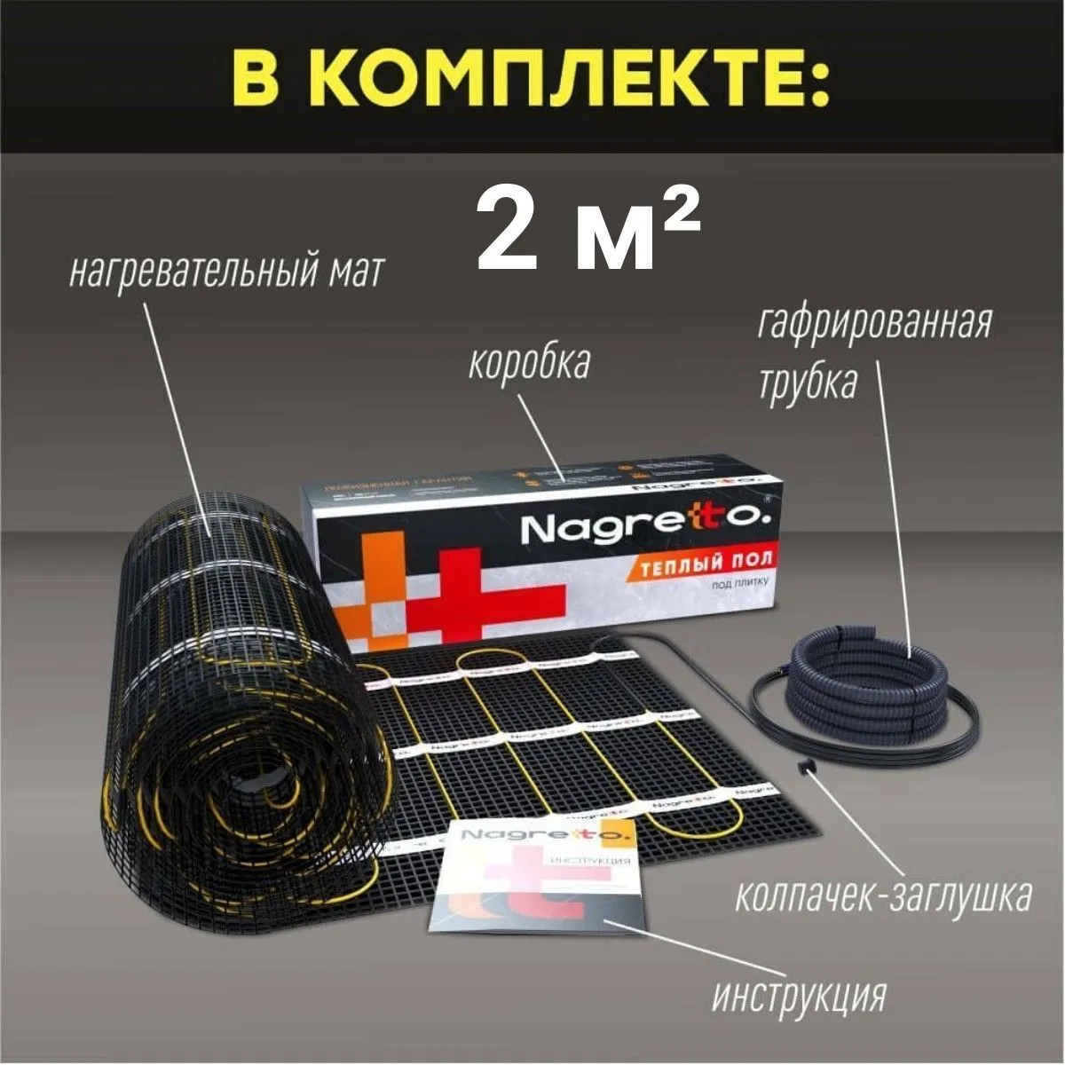 Нагревательный мат Nagretto NGM-300-2.0