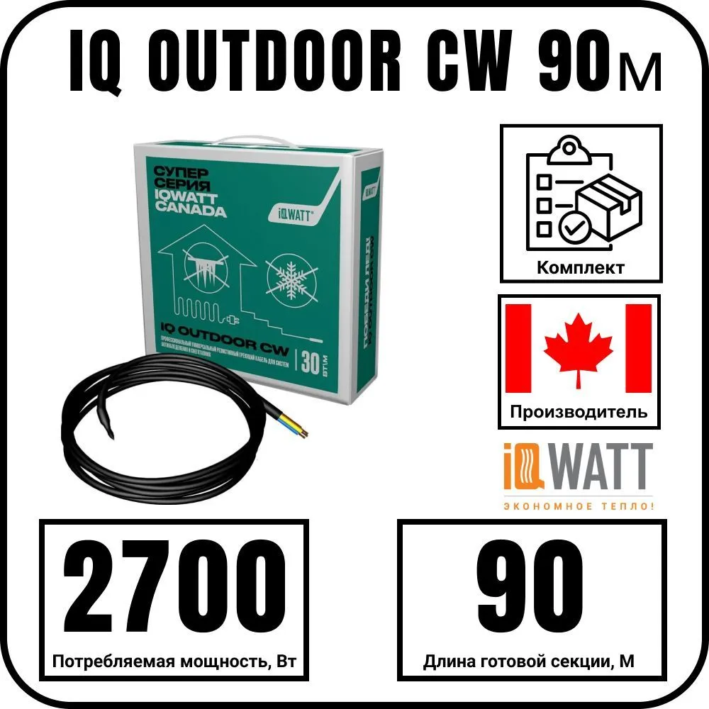 IQ OUTDOOR CW 90м нагревательная секция