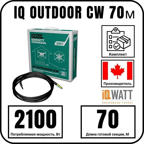 IQ OUTDOOR CW 70м нагревательная секция Mos-Obogrev.ru