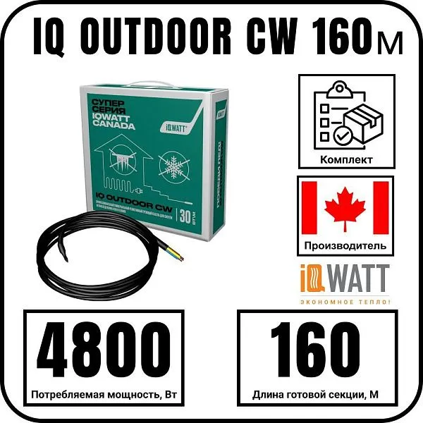 IQ OUTDOOR CW 160м нагревательная секция Mos-Obogrev.ru