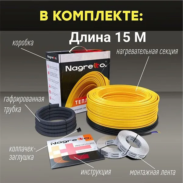 Нагревательная секция Nagretto NGS-300-15 Mos-Obogrev.ru
