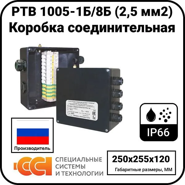 Коробка соединительная РТВ 1005-1Б/8Б (2,5 мм2) Mos-Obogrev.ru
