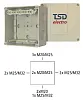 Коробка распределительная L BOX 100 серая с клеммником Mos-Obogrev.ru